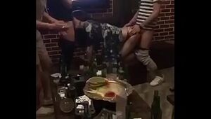 Chinese girl from dating119.com  is fucked by two men in ktv because she is d.