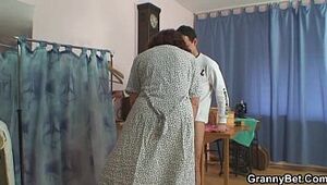 Sewing granny jumps on fresh cock