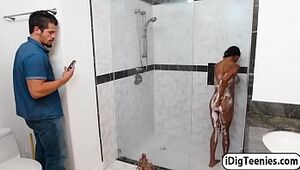 Nia fucked by her stepbro in the shower