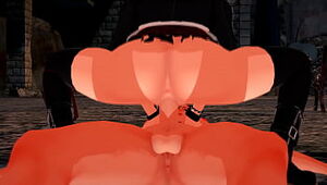 Futa - Attack on Titan - Annie Leonhart gets creampied by Mikasa Ackermann - 3D Porn
