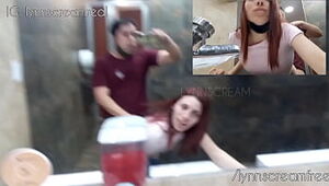 Risky public fuck at Mc Donald's bathroom until cum in ass - @lynnscreamreal Public Adventures part 1